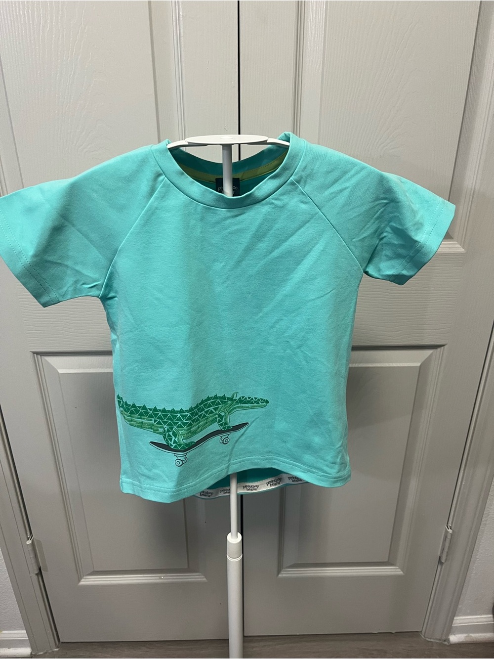 Kids ‘Later Alligator’ Tee in Aqua